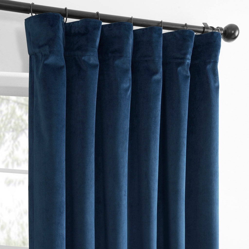 Rideaux occultants en velours Simply Velvet de Exclusive Fabrics, lot de 2 panneaux – Rideaux de fenêtre en velours pour salon et chambre