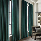 Rideaux occultants en velours Simply Velvet de Exclusive Fabrics, lot de 2 panneaux – Rideaux de fenêtre en velours pour salon et chambre