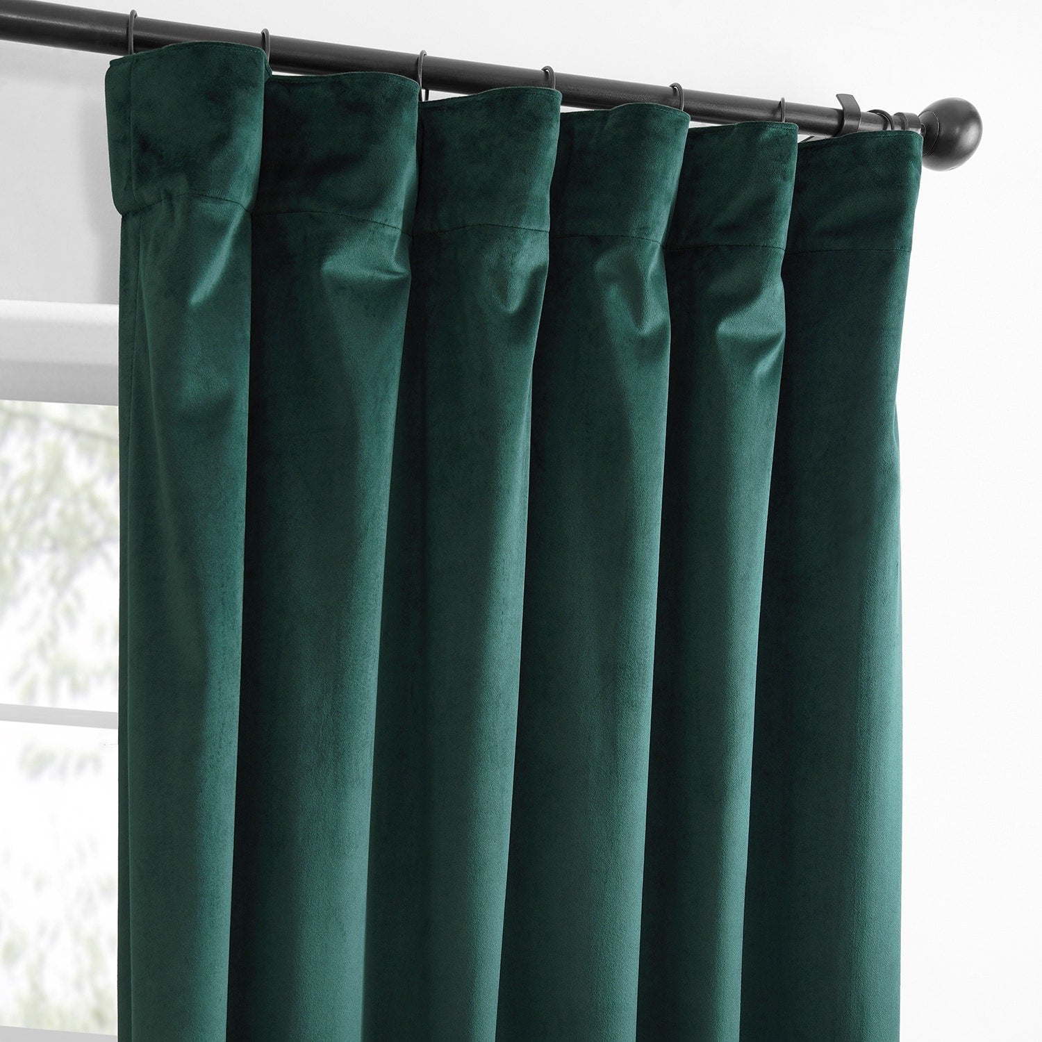 Rideaux occultants en velours Simply Velvet de Exclusive Fabrics, lot de 2 panneaux – Rideaux de fenêtre en velours pour salon et chambre
