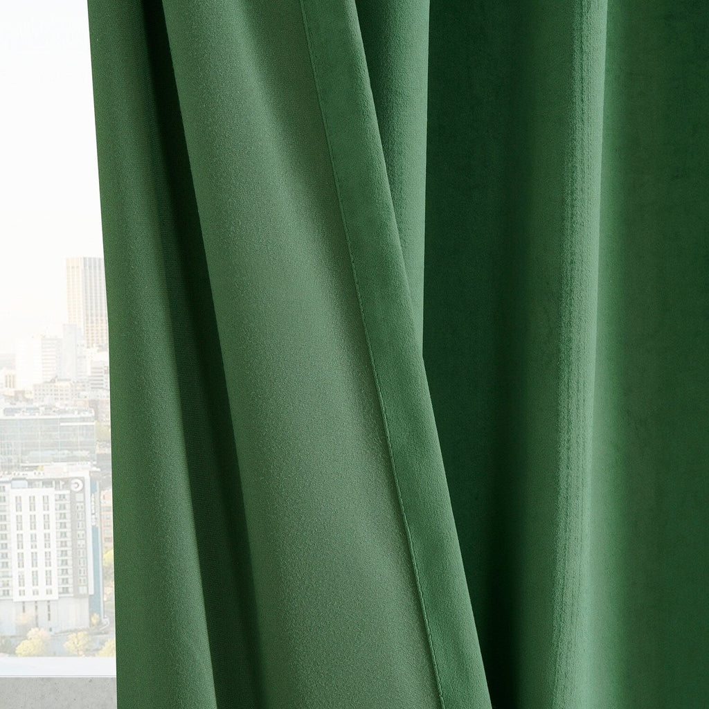 Rideaux occultants en velours Simply Velvet de Exclusive Fabrics, lot de 2 panneaux – Rideaux de fenêtre en velours pour salon et chambre