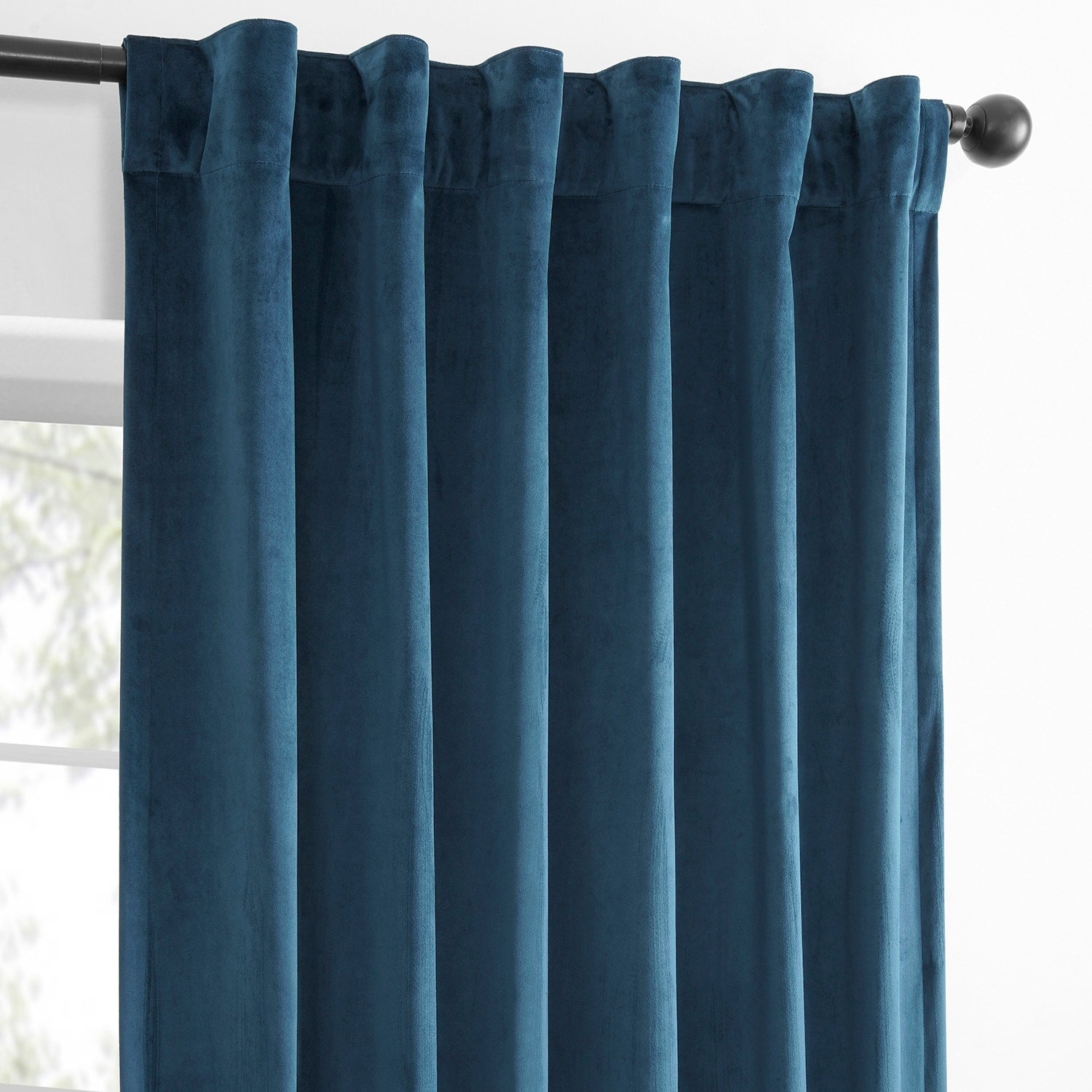 Rideaux occultants en velours Simply Velvet de Exclusive Fabrics, lot de 2 panneaux – Rideaux de fenêtre en velours pour salon et chambre