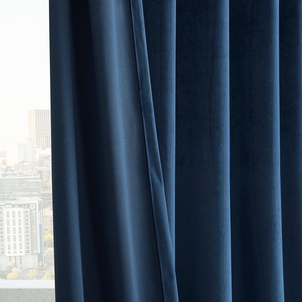 Rideaux occultants en velours Simply Velvet de Exclusive Fabrics, lot de 2 panneaux – Rideaux de fenêtre en velours pour salon et chambre