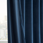 Rideaux occultants en velours Simply Velvet de Exclusive Fabrics, lot de 2 panneaux – Rideaux de fenêtre en velours pour salon et chambre