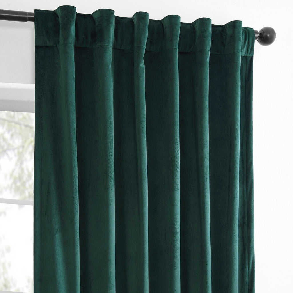Rideaux occultants en velours Simply Velvet de Exclusive Fabrics, lot de 2 panneaux – Rideaux de fenêtre en velours pour salon et chambre
