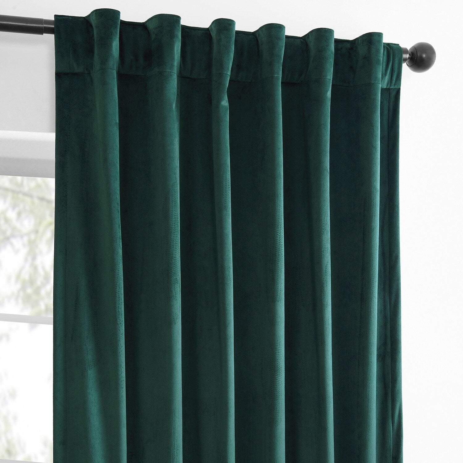 Rideaux occultants en velours Simply Velvet de Exclusive Fabrics, lot de 2 panneaux – Rideaux de fenêtre en velours pour salon et chambre