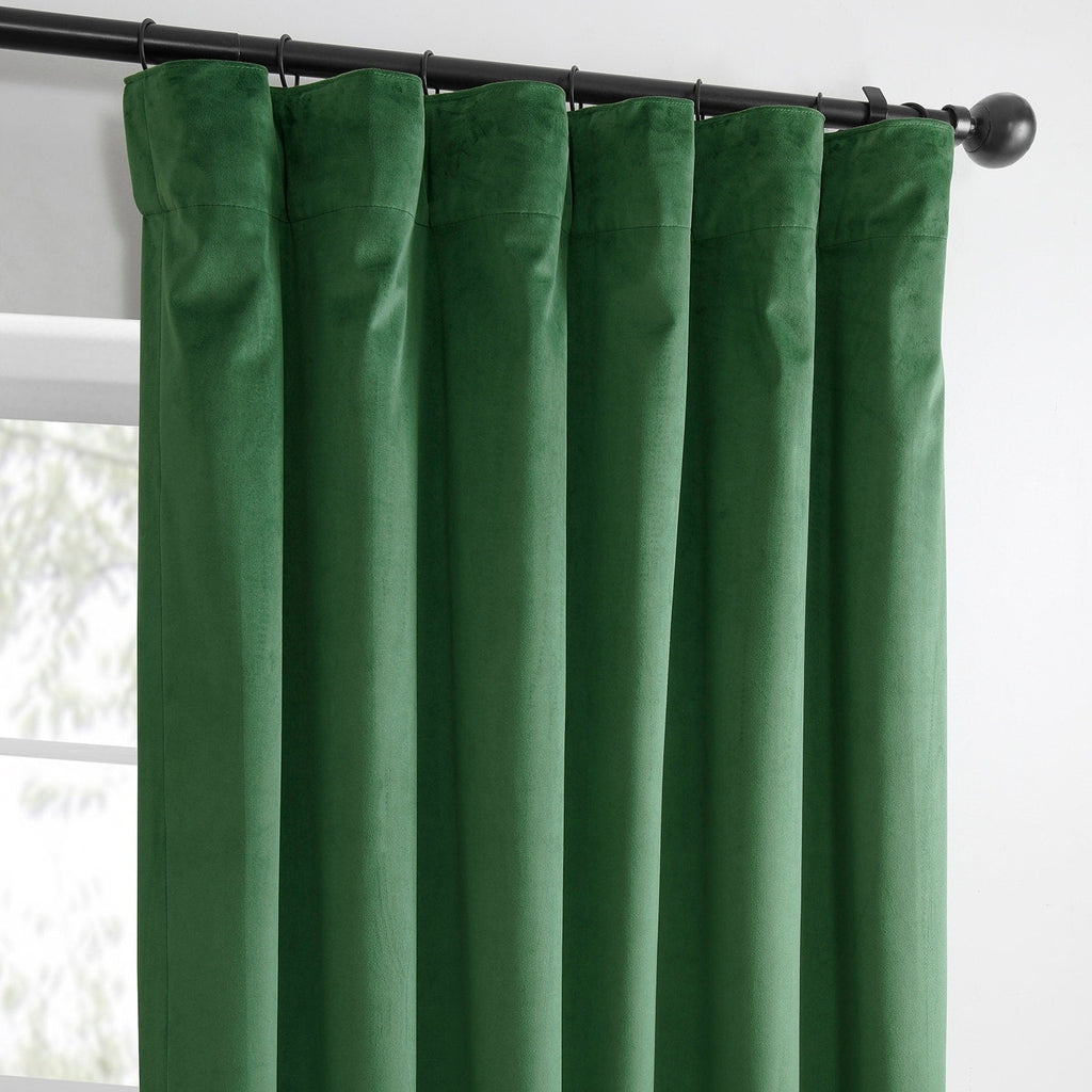 Rideaux occultants en velours Simply Velvet de Exclusive Fabrics, lot de 2 panneaux – Rideaux de fenêtre en velours pour salon et chambre