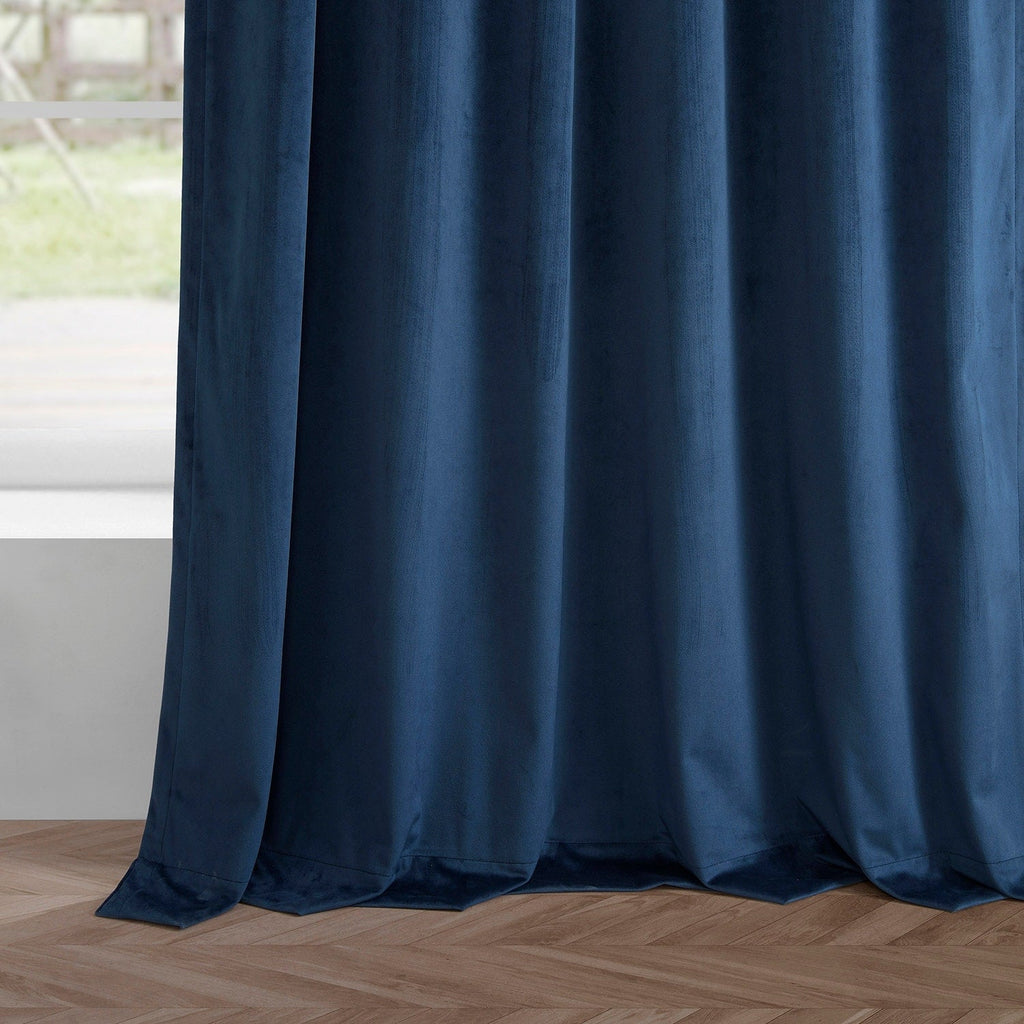 Rideaux occultants en velours Simply Velvet de Exclusive Fabrics, lot de 2 panneaux – Rideaux de fenêtre en velours pour salon et chambre