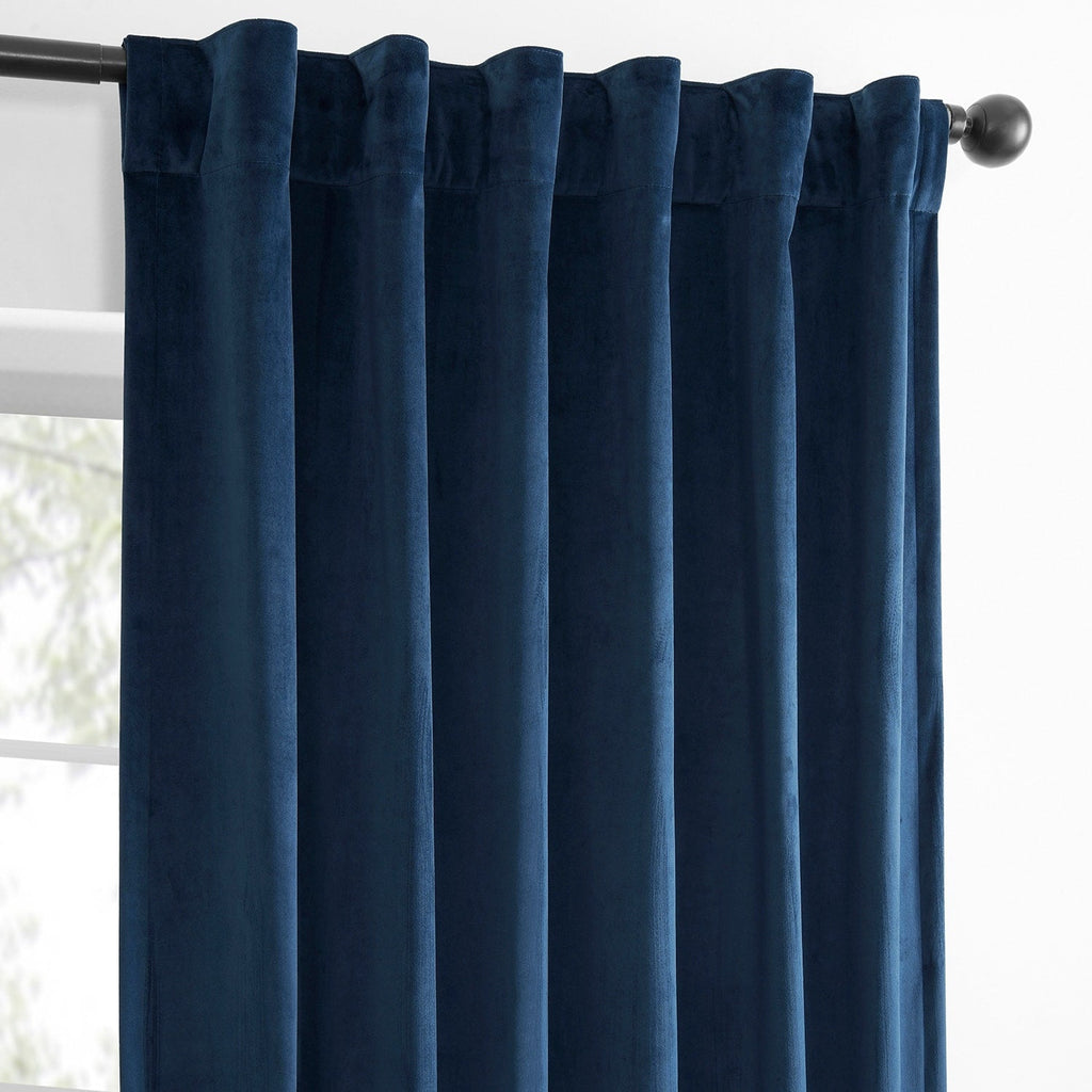Rideaux occultants en velours Simply Velvet de Exclusive Fabrics, lot de 2 panneaux – Rideaux de fenêtre en velours pour salon et chambre