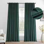 Rideaux occultants en velours Simply Velvet de Exclusive Fabrics, lot de 2 panneaux – Rideaux de fenêtre en velours pour salon et chambre