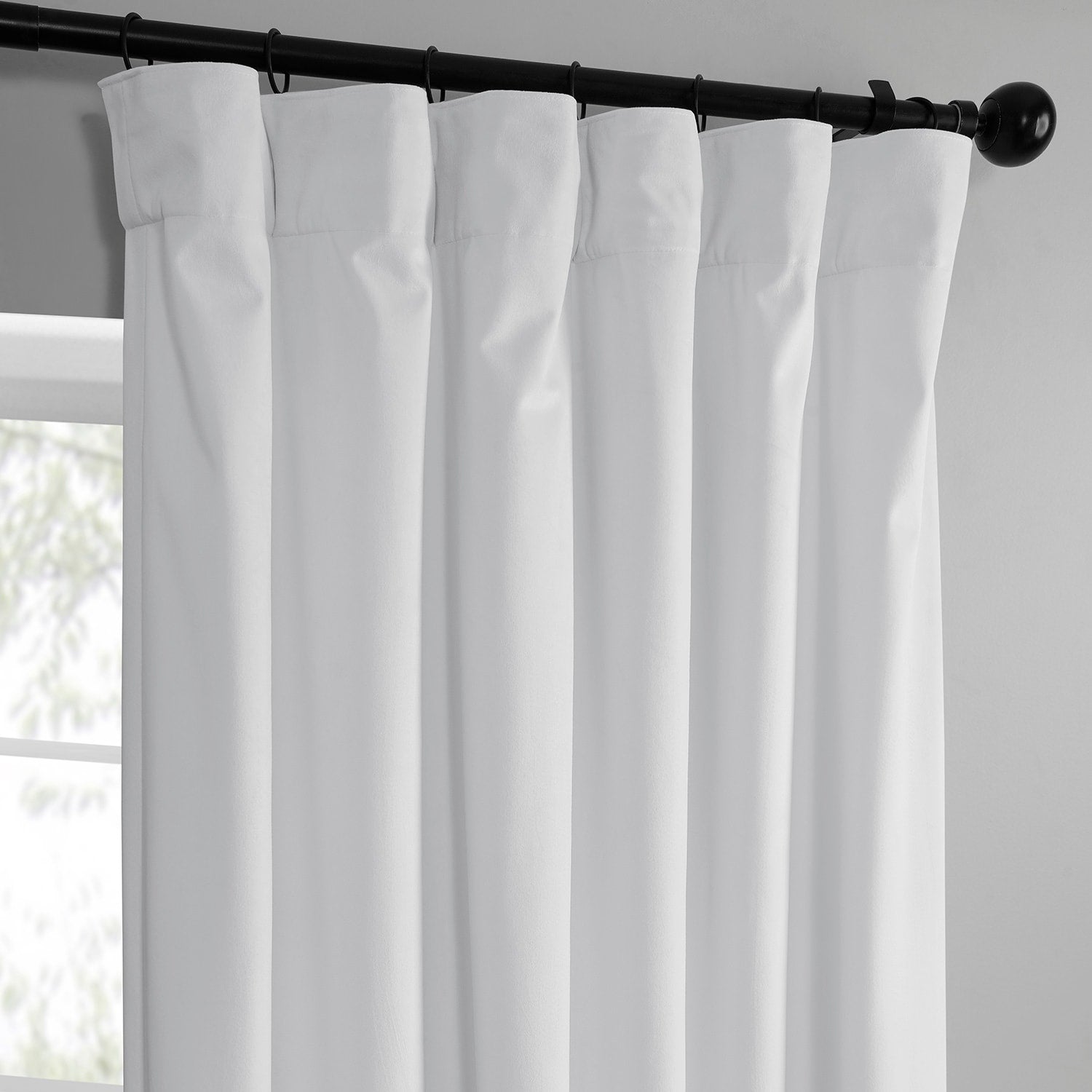 Rideaux occultants en velours Simply Velvet de Exclusive Fabrics, lot de 2 panneaux – Rideaux de fenêtre en velours pour salon et chambre