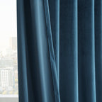 Rideaux occultants en velours Simply Velvet de Exclusive Fabrics, lot de 2 panneaux – Rideaux de fenêtre en velours pour salon et chambre