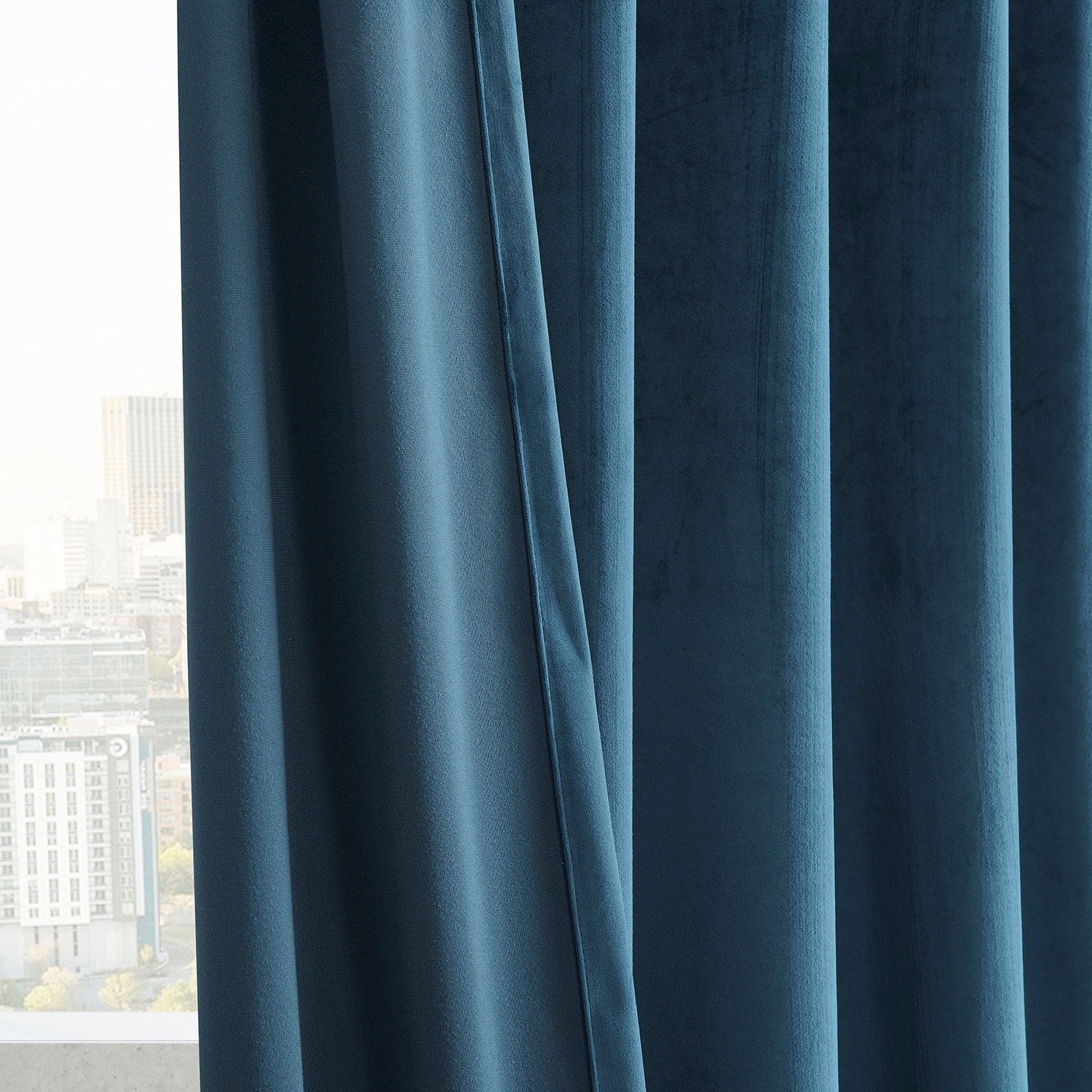 Rideaux occultants en velours Simply Velvet de Exclusive Fabrics, lot de 2 panneaux – Rideaux de fenêtre en velours pour salon et chambre