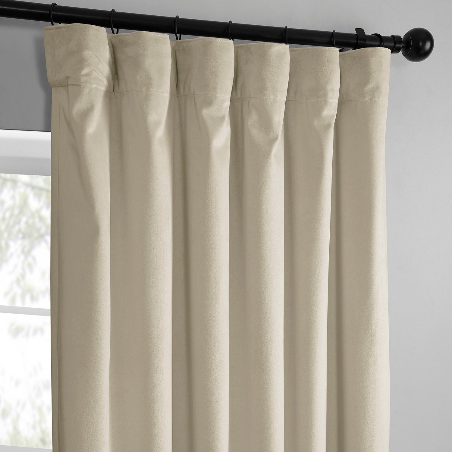 Rideaux occultants en velours Simply Velvet de Exclusive Fabrics, lot de 2 panneaux – Rideaux de fenêtre en velours pour salon et chambre
