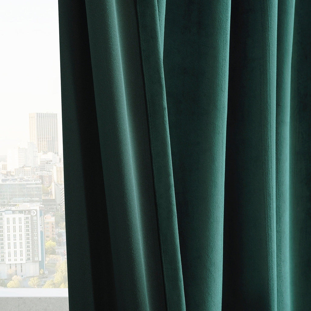 Rideaux occultants en velours Simply Velvet de Exclusive Fabrics, lot de 2 panneaux – Rideaux de fenêtre en velours pour salon et chambre