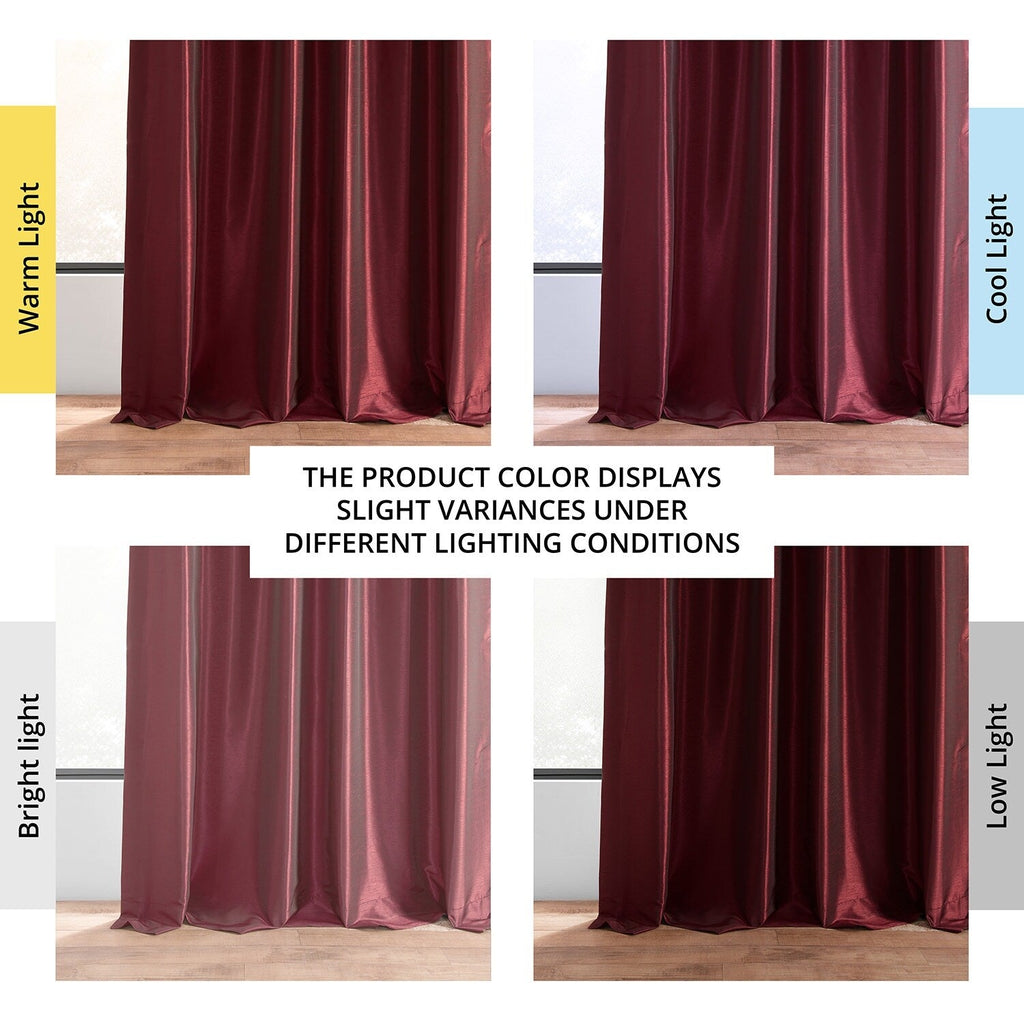 Rideaux occultants thermiques texturés en fausse soie Dupioni Exclusive Fabrics (1 panneau)