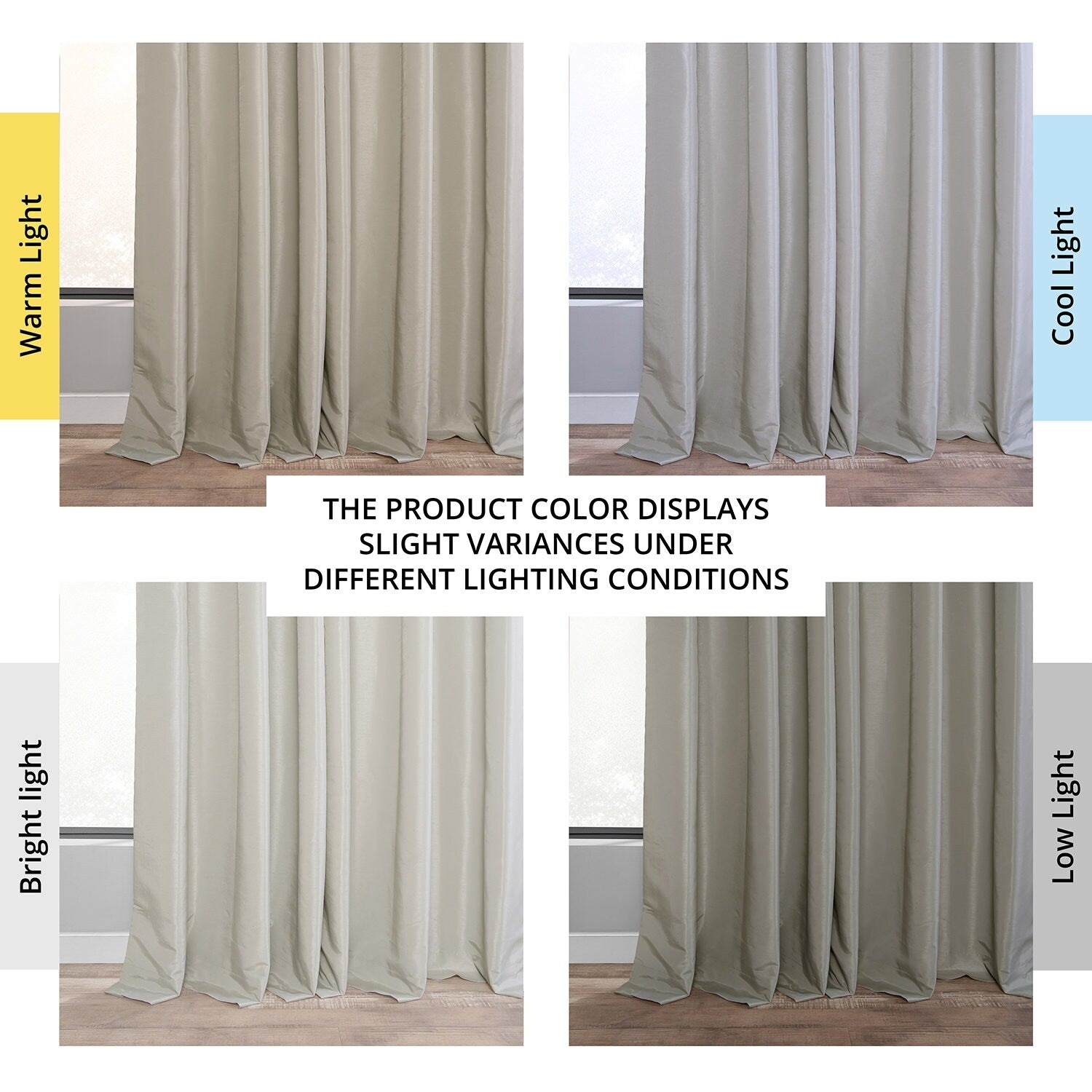 Rideaux occultants thermiques texturés en fausse soie Dupioni Exclusive Fabrics (1 panneau)
