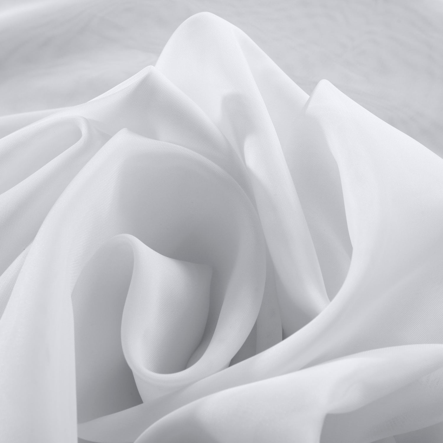 Paire de rideaux transparents en voile poly blanc Exclusive Fabrics (2 panneaux)