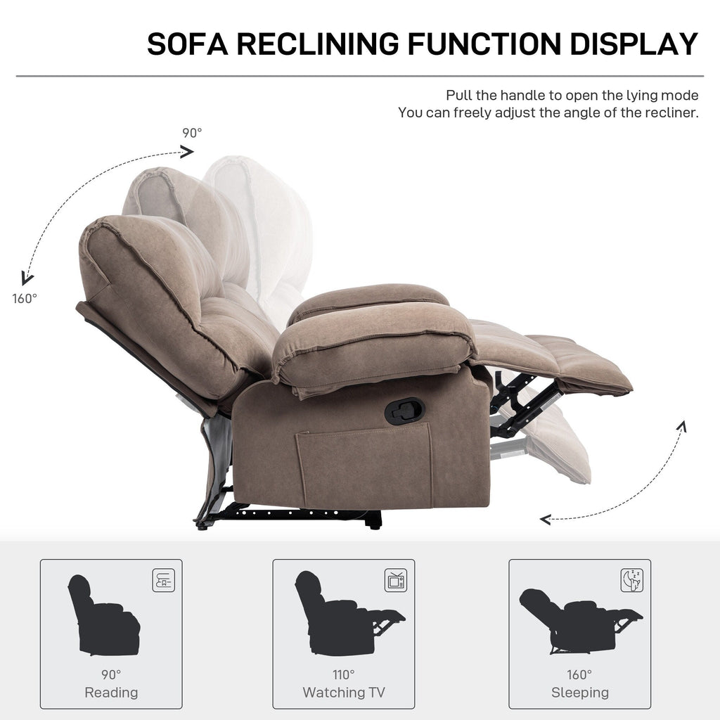 Fauteuil inclinable extra large avec coussin chauffant et massant, revêtement en polaire douce