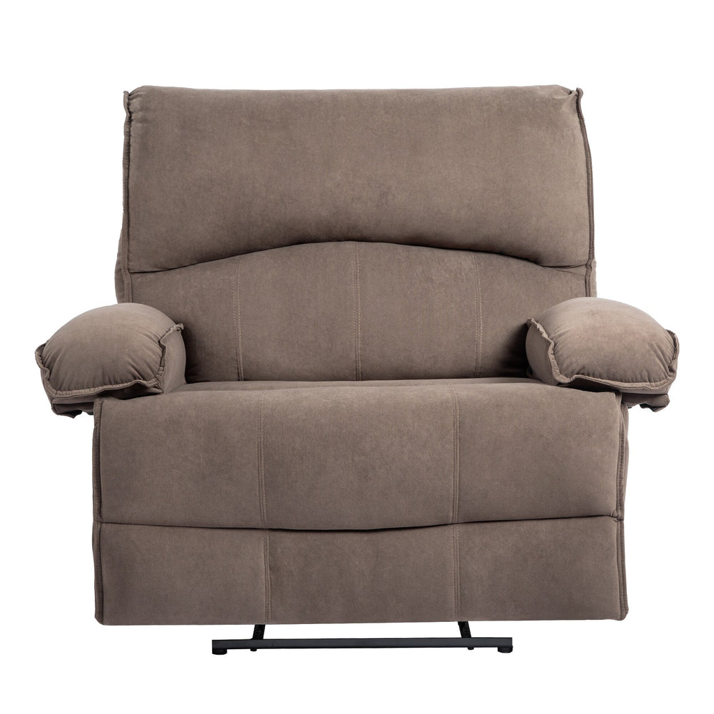 Fauteuil inclinable extra large avec coussin chauffant et massant, revêtement en polaire douce