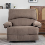 Fauteuil inclinable extra large avec coussin chauffant et massant, revêtement en polaire douce