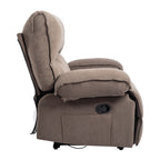 Fauteuil inclinable extra large avec coussin chauffant et massant, revêtement en polaire douce