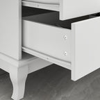 Commode double blanche à 10 tiroirs pour chambre à coucher, grand espace de rangement