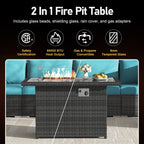 FINCATI Ensemble de canapés de conversation sectionnels à dossier haut extra large de 9 pièces avec table de foyer