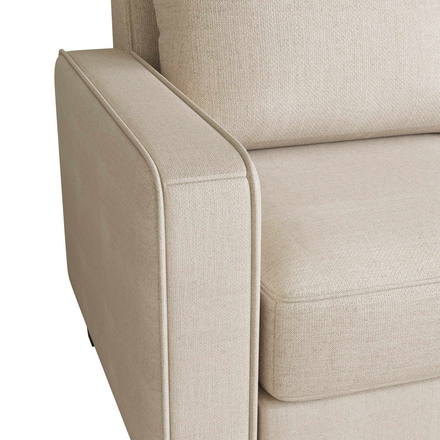 Canapé 3 places en tissu avec rangement sous le coussin