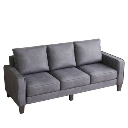 Canapé 3 places en tissu avec rangement sous le coussin