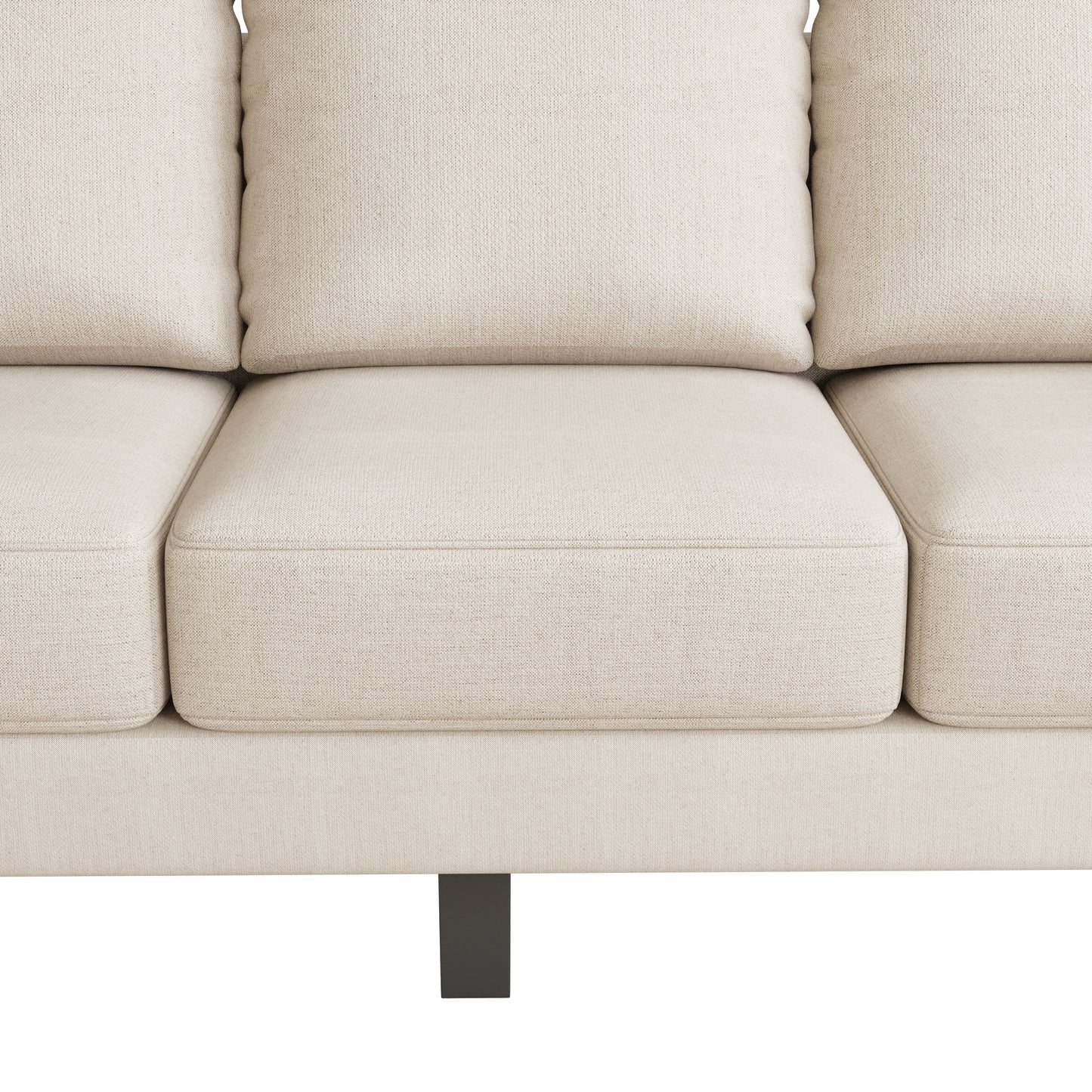 Canapé 3 places en tissu avec rangement sous le coussin