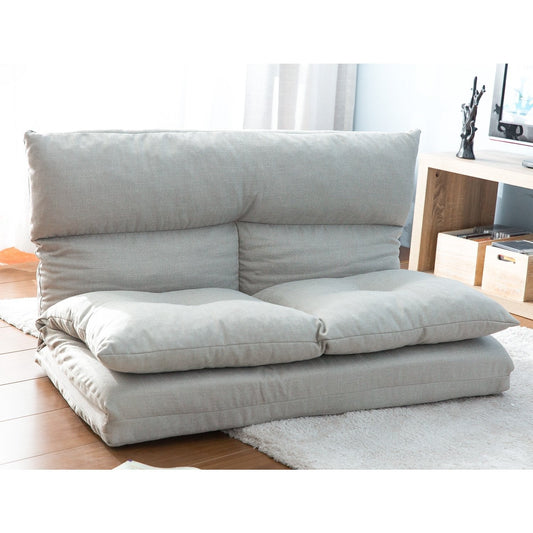Canapé de sol pliant en tissu avec chaise longue