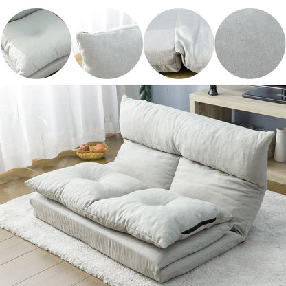 Canapé de sol pliant en tissu avec chaise longue