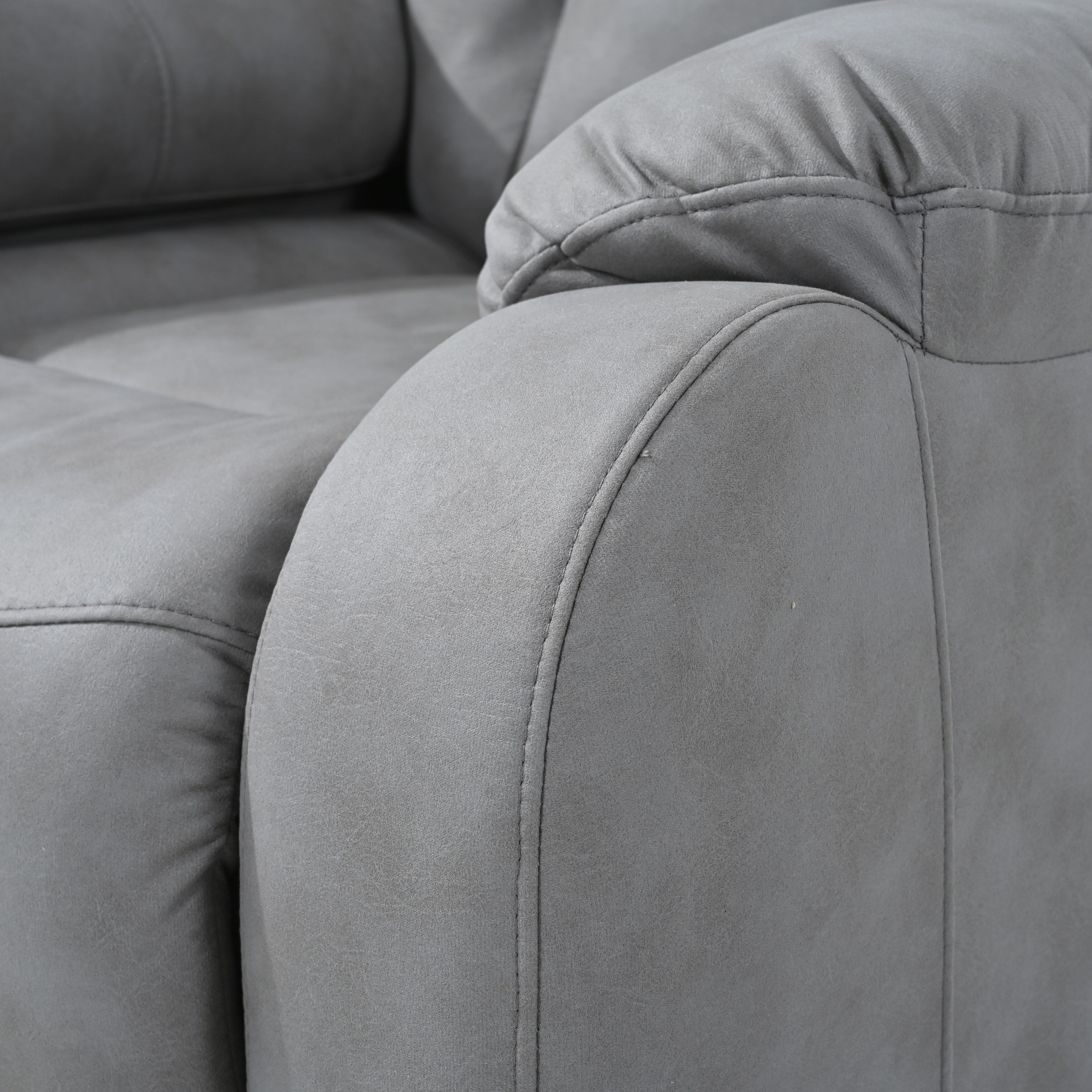 Fauteuil inclinable électrique en tissu pour personnes âgées, avec télécommande, coussin rembourré, poche latérale et cadre robuste