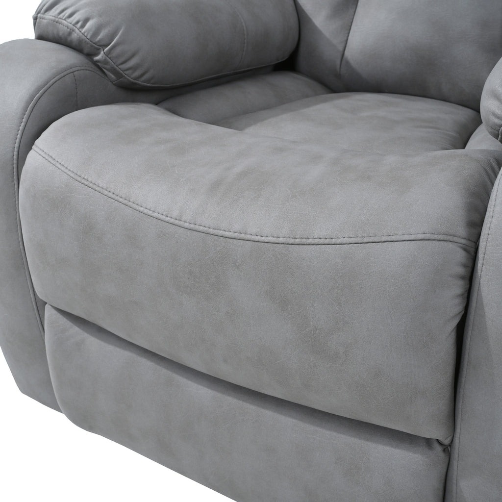 Fauteuil inclinable électrique en tissu pour personnes âgées, avec télécommande, coussin rembourré, poche latérale et cadre robuste