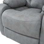 Fauteuil inclinable électrique en tissu pour personnes âgées, avec télécommande, coussin rembourré, poche latérale et cadre robuste