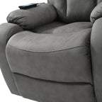 Fauteuil inclinable électrique en tissu pour personnes âgées, avec télécommande, coussin rembourré, poche latérale et cadre robuste