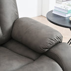 Fauteuil inclinable électrique en tissu pour personnes âgées, avec télécommande, coussin rembourré, poche latérale et cadre robuste