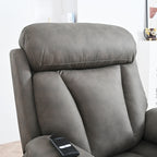 Fauteuil inclinable électrique en tissu pour personnes âgées, avec télécommande, coussin rembourré, poche latérale et cadre robuste