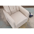 Fauteuil à bascule pivotant en tissu Gilder Chair