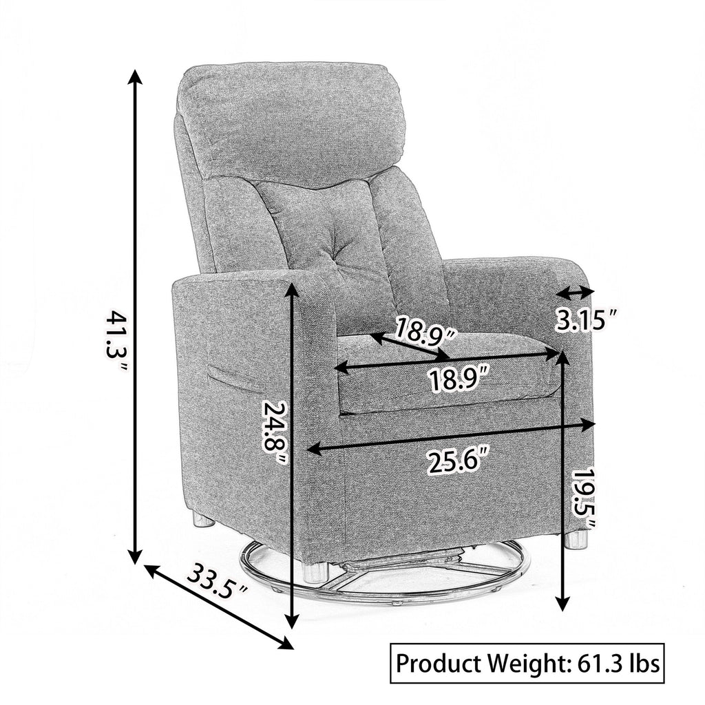 Fauteuil à bascule pivotant en tissu Gilder Chair