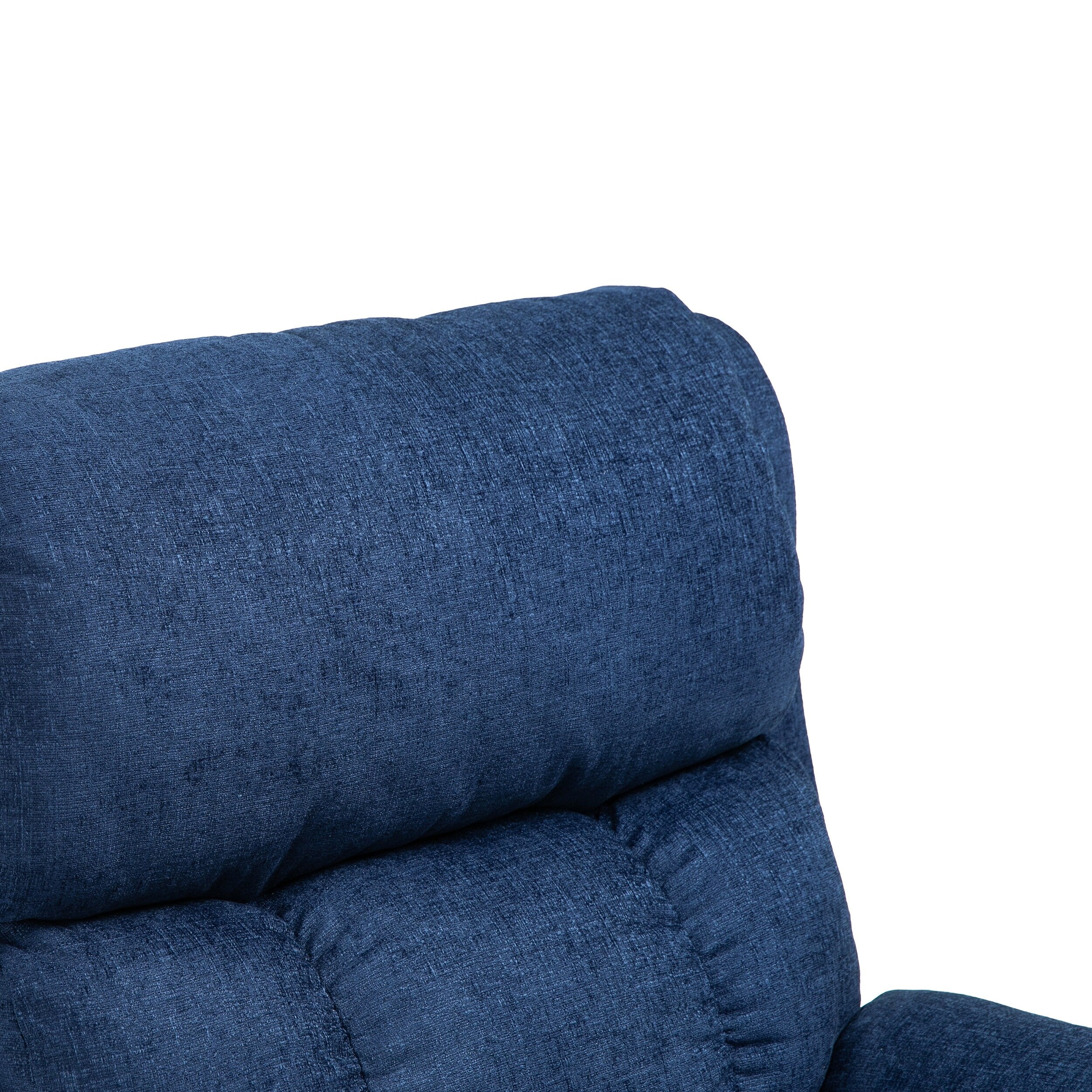 Fauteuil inclinable manuel de massage rembourré en tissu avec massage, chauffage lombaire et poches latérales