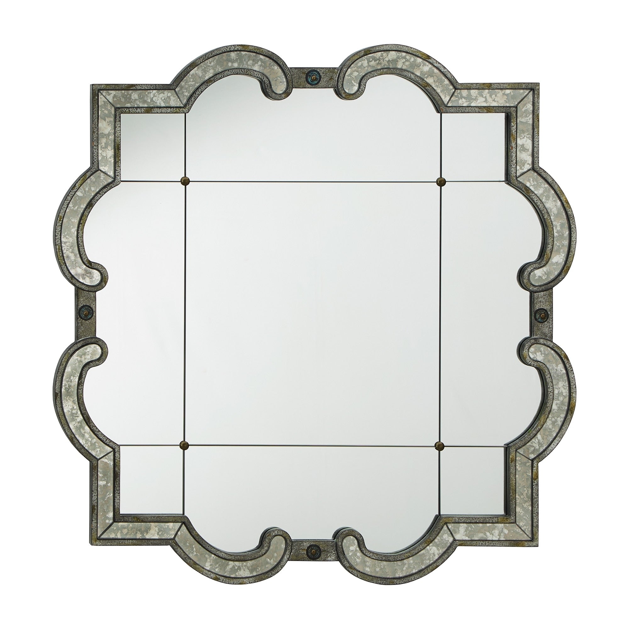 Miroir mural argenté antique Fantina par iNSPIRE Q Classic