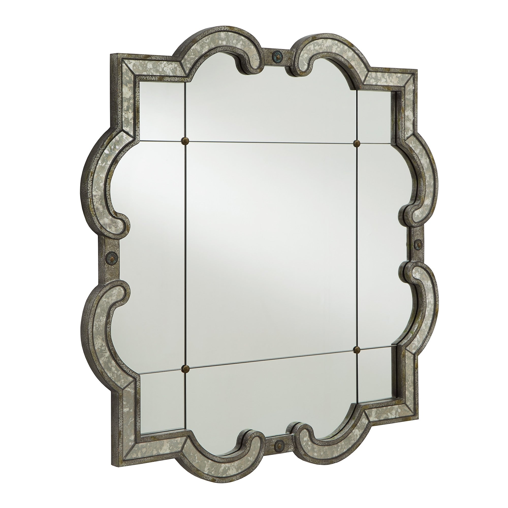 Miroir mural argenté antique Fantina par iNSPIRE Q Classic