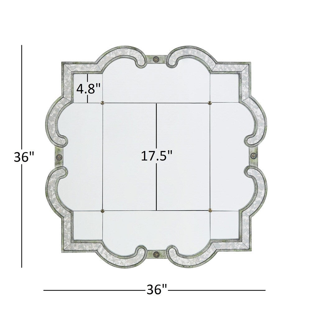 Miroir mural argenté antique Fantina par iNSPIRE Q Classic