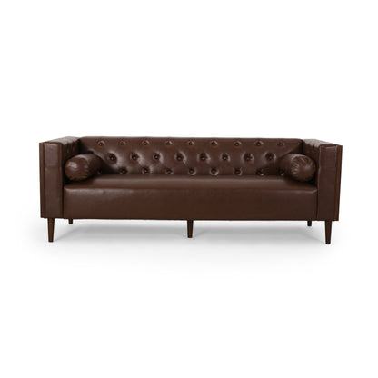 Canapé capitonné moderne Faraway avec coussins décoratifs par Christopher Knight Home