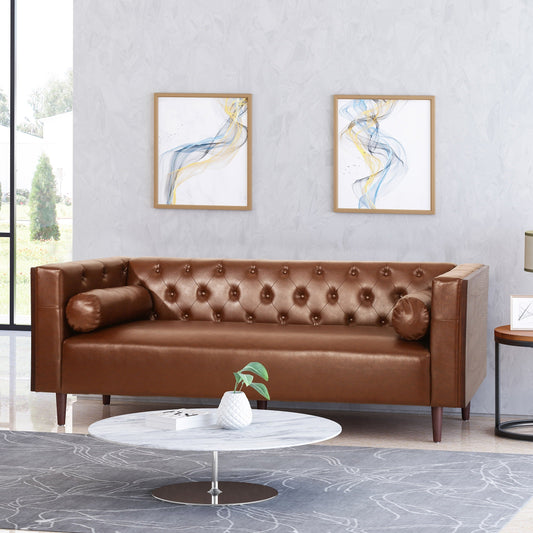 Canapé capitonné moderne Faraway avec coussins décoratifs par Christopher Knight Home