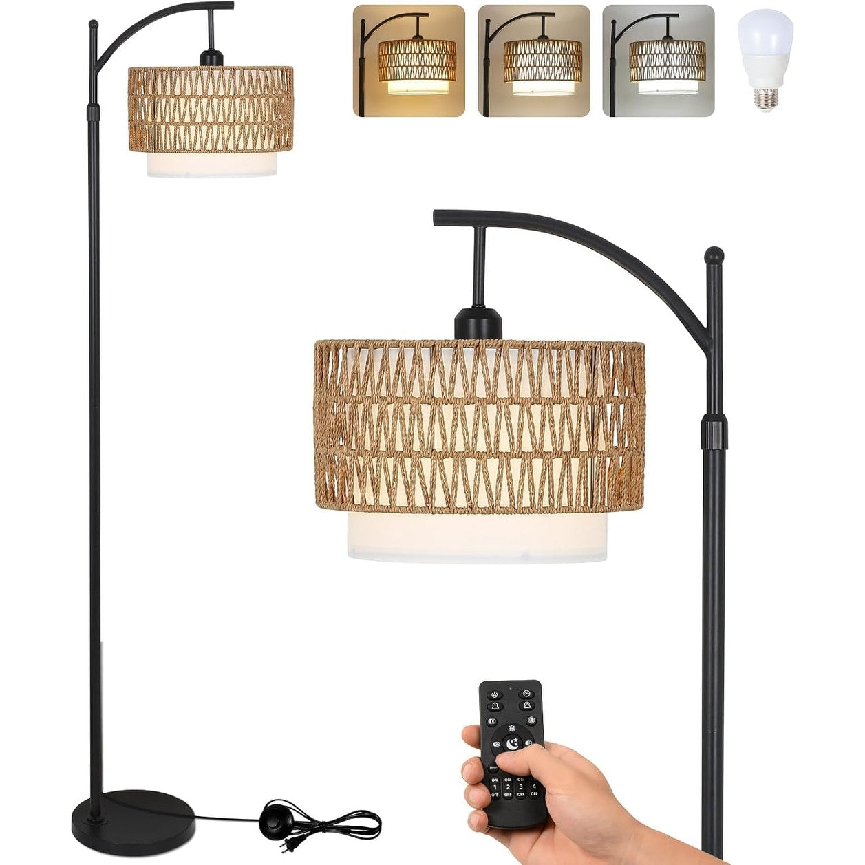 Lampadaires de ferme avec télécommande et ampoule à intensité variable