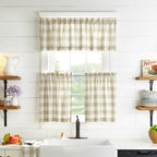 Cantonnière de rideau de cuisine à carreaux Buffalo Emily Gulch de The Gray Barn - 60 l x 15 L