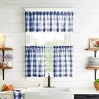 Cantonnière de rideau de cuisine à carreaux Buffalo Emily Gulch de The Gray Barn - 60 l x 15 L