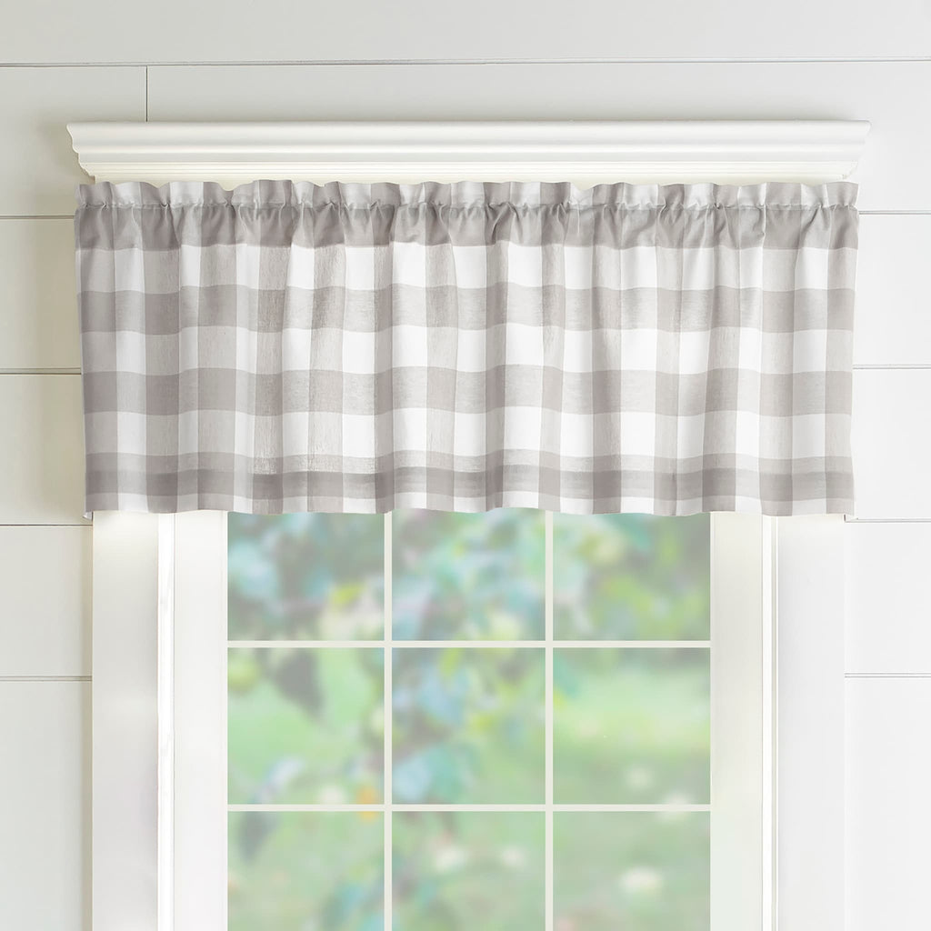 Cantonnière de rideau de cuisine à carreaux Buffalo Emily Gulch de The Gray Barn - 60 l x 15 L